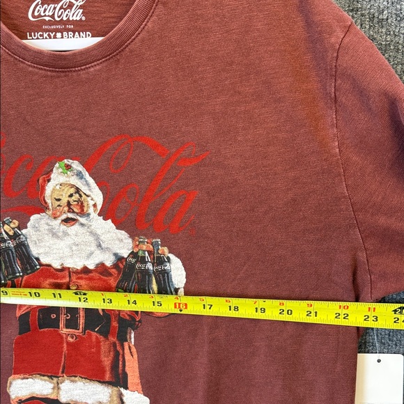 Lucky Brand Men's Coca-Cola Santa Graphic Tee - XL Brick Red NWT - Picture 8 of 8